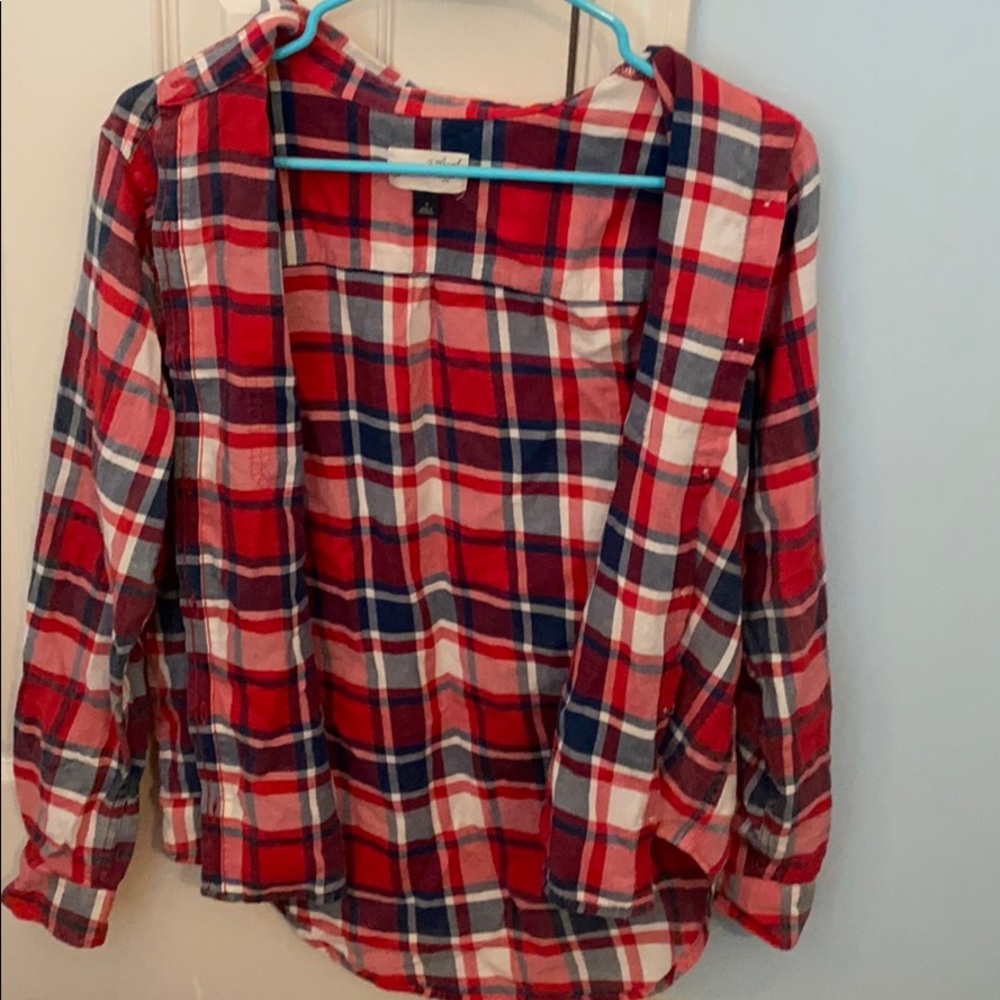 Universal threads plaid button up